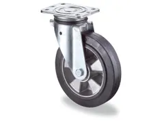 Zwenkwiel 450kg Elastische Banden D X B 200x 50mm Aluminium Velg