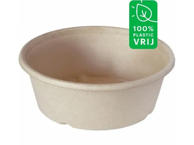 Duni Bagasse Bowl ecoecho 600ml Bruin 12x40 Stuks