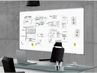 Whiteboard Rocada 120x200cm emaille wit magnetisch - 5