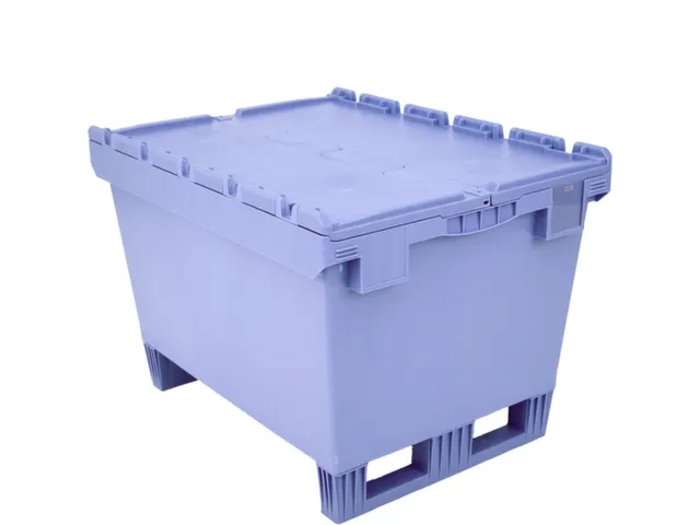Herbruikbare Stapelbak Dubbele Bodem 553x800x600mm 147l Deksel