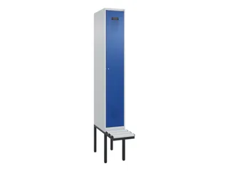 locker met bank,HxBxD 2120x300x815mm,1vak,vak B 300mm,cilinderslot - 2