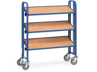 Bakkenwagen 2881 250kg 3 Etages Hout Ral5007 - 1