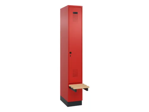 locker met bank,HxBxD 1950x300x815mm,1vak,vak B 300mm,draaigrendel