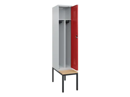 locker met bank,voor scheiding van kleding,HxBxD 2120x400x815mm,1vak