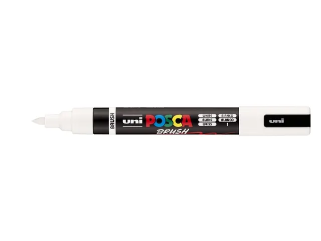 Paintmarker Uni POSCA PC-5BR brushpunt M wit
