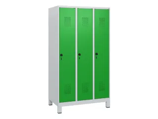 schoollocker,HxBxD 1630x900x500mm,3vak,vak B 300mm,draaigrendel,voeten - 2