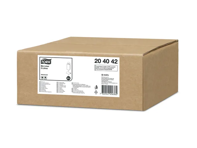 Afvalzak Tork 204042 B3 Advanced 33x40cm 5 Liter transparant