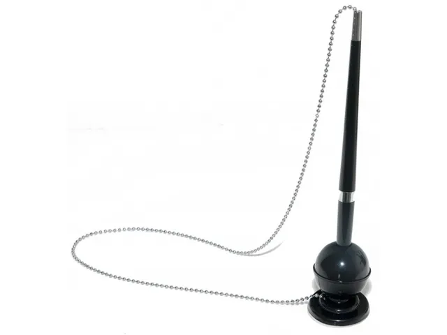 Stylofoor zwart aan metalen ketting verticaal zelfklevend blauw 0.7mm