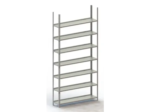 Schroefstelling Basisveld 2200x1252x304mm 7legborden 75kg Ral7035