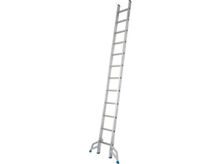 schuifladder,2x12,sporten,balk L 3,55-6,05m,2-dlg.,aluminium - 3
