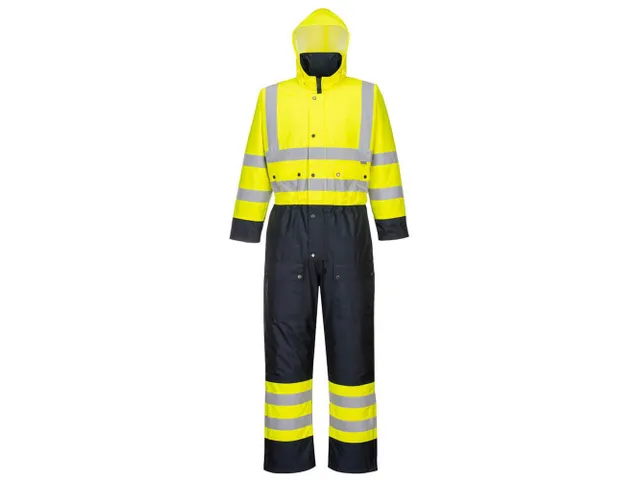 Portwest S485 overall, fluo geel/marineblauw, maat M, per stuk