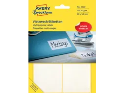 Avery Zweckform universele Etiketten 80x54mm Wit 112 Stuks