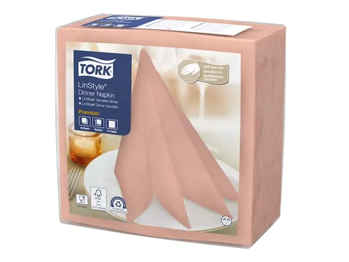 Dinerservet Tork 478881 LinStyle 1/4-vouw 1-laags 50st koraalrood