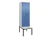 armoire vestiaire noir et blanc,HxlxP 2120x600x815mm,2compart.