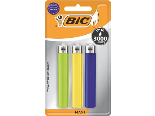 Maxi vuursteen aansteker assorti 3 stuks