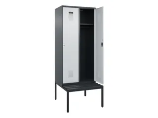 locker met bank,HxBxD 2120x800x815mm,2vak,vak B 400mm,cilinderslot - 1