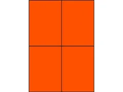 Gekleurde Etiketten 105x148mm Fluor Oranje 42422