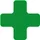 plaksymbool,plus,markering HxB 150x150mm,PVC,groen