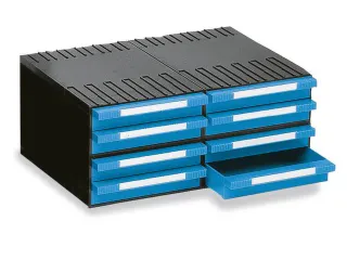 Combi-Ladensysteem Hxbxd 202X482X345Mm 4/8Behuizingen/laden Blauw - 1