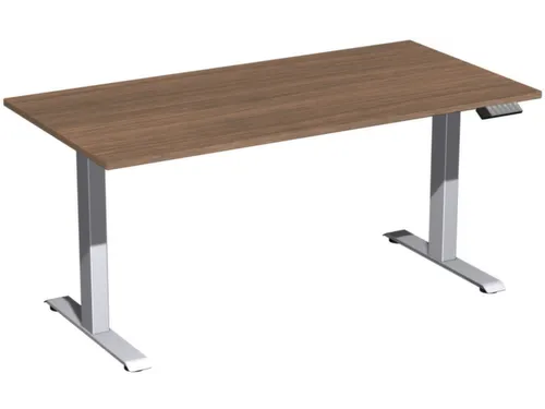 Elektrisch ihv bureau,HxBxD 630-1280x1600x800mm,blad notenboom