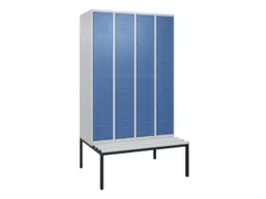 armoire vestiaire avec banc à deux niveaux HxlxP 2120x1200x815mm