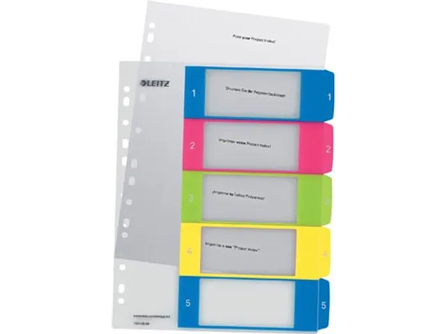 WOW printbare index, 5 tabs