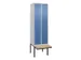 locker voor scheiding van kleding,HxBxD 2120x600x815mm,2vak