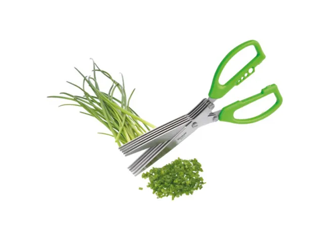 Westmark Kruidenschaar 5 bladen RVS groen met reinigingskam