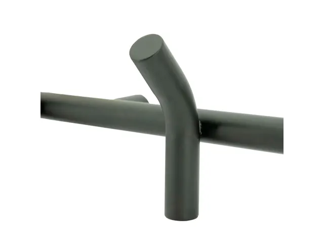 Wandkapstok 3 haken zwart