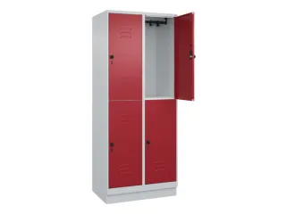 dubbeldekse locker,HxBxD 1950x800x500mm,2x2vak.,vak B 400mm - 2