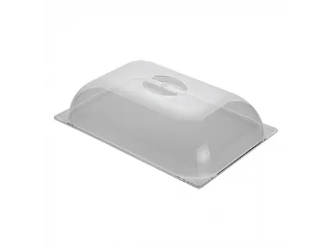 Emga PC deksel transparant 7.6cm voor ijs uitschepbak 36x25cm