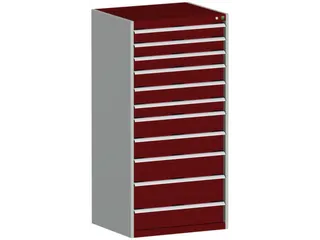 ladekast,HxBxD 1600x800x750mm,11lade(n),lade voor normale belastingen - 2