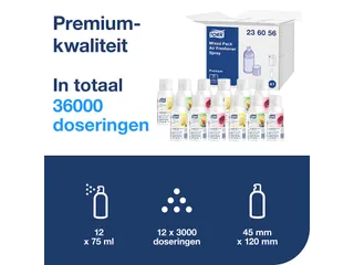 Luchtverfrisser Tork A1 236052 Air freshner floral 75ml Navulling - 11