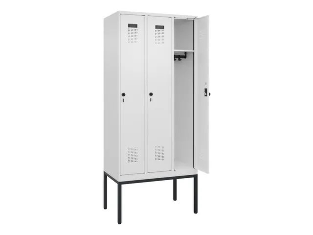locker,HxBxD 2120x900x500mm,3vak,vak B 300mm,draaigrendel