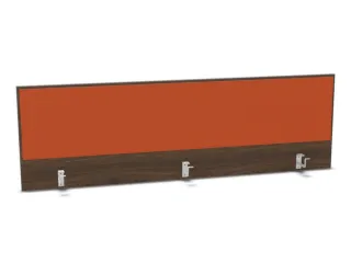 opzetpaneel bureau aanbouw achter NV bruin hickory oranje 1800mm - 1