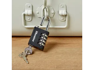 Hangslot MasterLock combi alu + sleutel 40mm zwart - 4