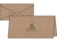 Kerstkaarten Sigel incl. envelop Kerst met appels, kraftliner, (Laser/