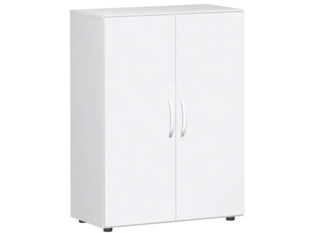 kantoorkast,HxBxD 1104x800x420mm,2xhouten vloer,3ordnerhoogte,romp wit