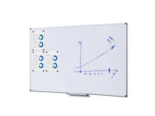 Whiteboard 100x150 cm Economy Magneethoudend Staal - 1