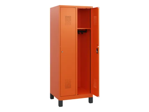 schoollocker,HxBxD 1630x600x500mm,2vak,vak B 300mm,cil.-slot,voeten