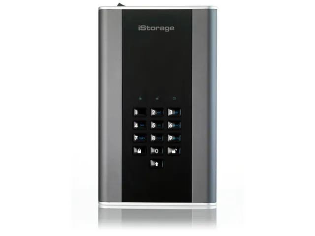 iStorage diskAshur DT2 256-bit 3TB USB 3.1 Harde Schijf Grafiet