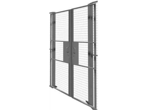 dubbele schuifdeur,v. scheidingswandsysteem,HxB 2200x2300mm,cil.-slot