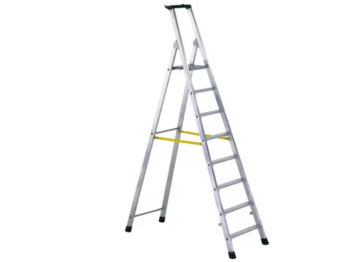 Boktrap Aluminium H 1 70m L 2 49m 8treden Platform Spreidbeveiliging