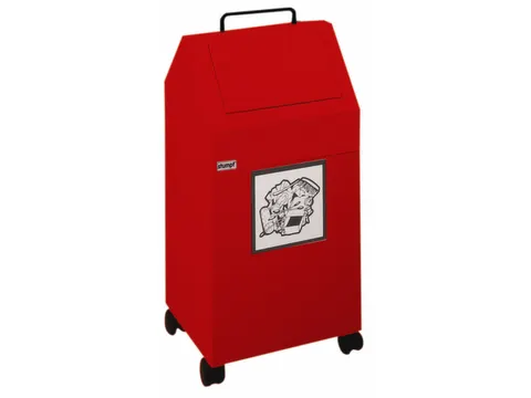 Afvalverzamelaar Vuurremmend 1X45 Liter 710X330X310Mm Rood