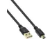 Câble plat inLine USB-A mini-B 2.0 2 mètre noir