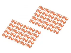 Clips couleur pour câbles RJ45 Orange 100 pièces