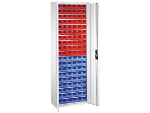 Stellingkast Staalplaat 1980x700x300mm 18 Legborden 114 Magazijnbakken