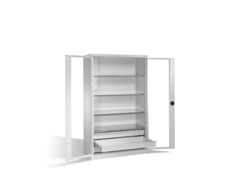 werkplaatskast HxBxD 1950x1200x600mm 4xStalen bodem 3laden slot