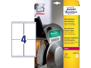 Avery Zweckform Ultra Resistente Etiketten 99.1x139mm wit 40 Stuks - 3