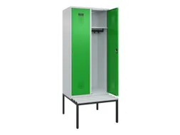 locker met bank,HxBxD 2120x800x815mm,2vak,vak B 400mm,cilinderslot